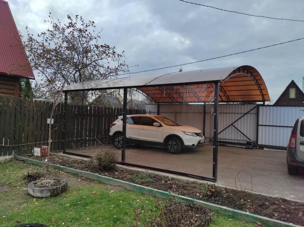 Прозрачные шторы ПВХ для навеса под автомобиль в Шацке